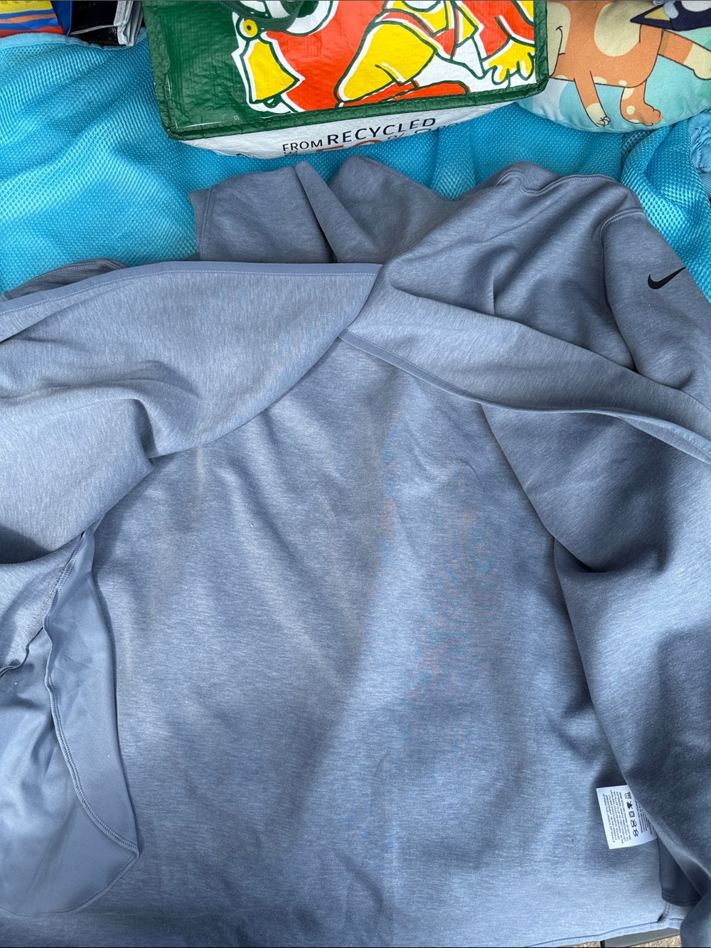 Nike Maternity Light Gray Performance Pullover with Swoosh - Picture 4 of 4